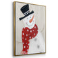 Snowman - Framed Premium Gallery Wrapped Canvas L Frame 3 Piece Set - Ready to Hang