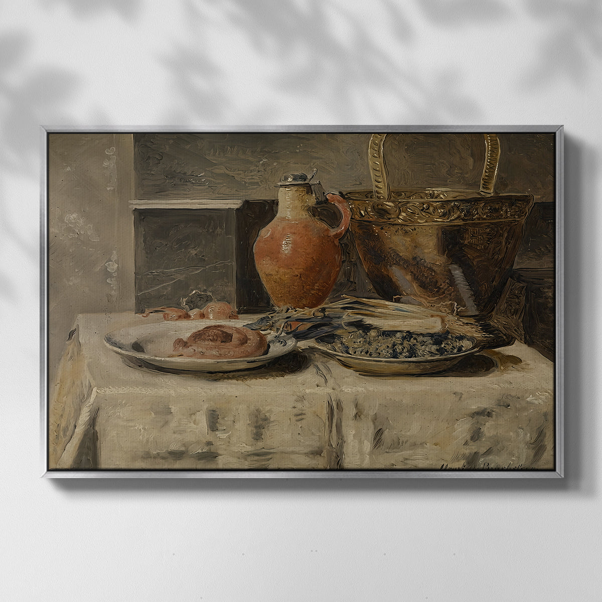 Still Life with Jar, c. 1881-1885 - Floater Framed Canvas Print