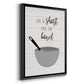 Lick the Bowl - Modern Framed Canvas Print