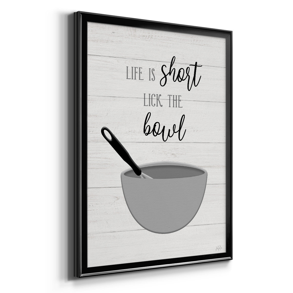 Lick the Bowl - Modern Framed Canvas Print