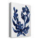 Indigo Brush Blooms I Premium Gallery Wrapped Canvas - Ready to Hang