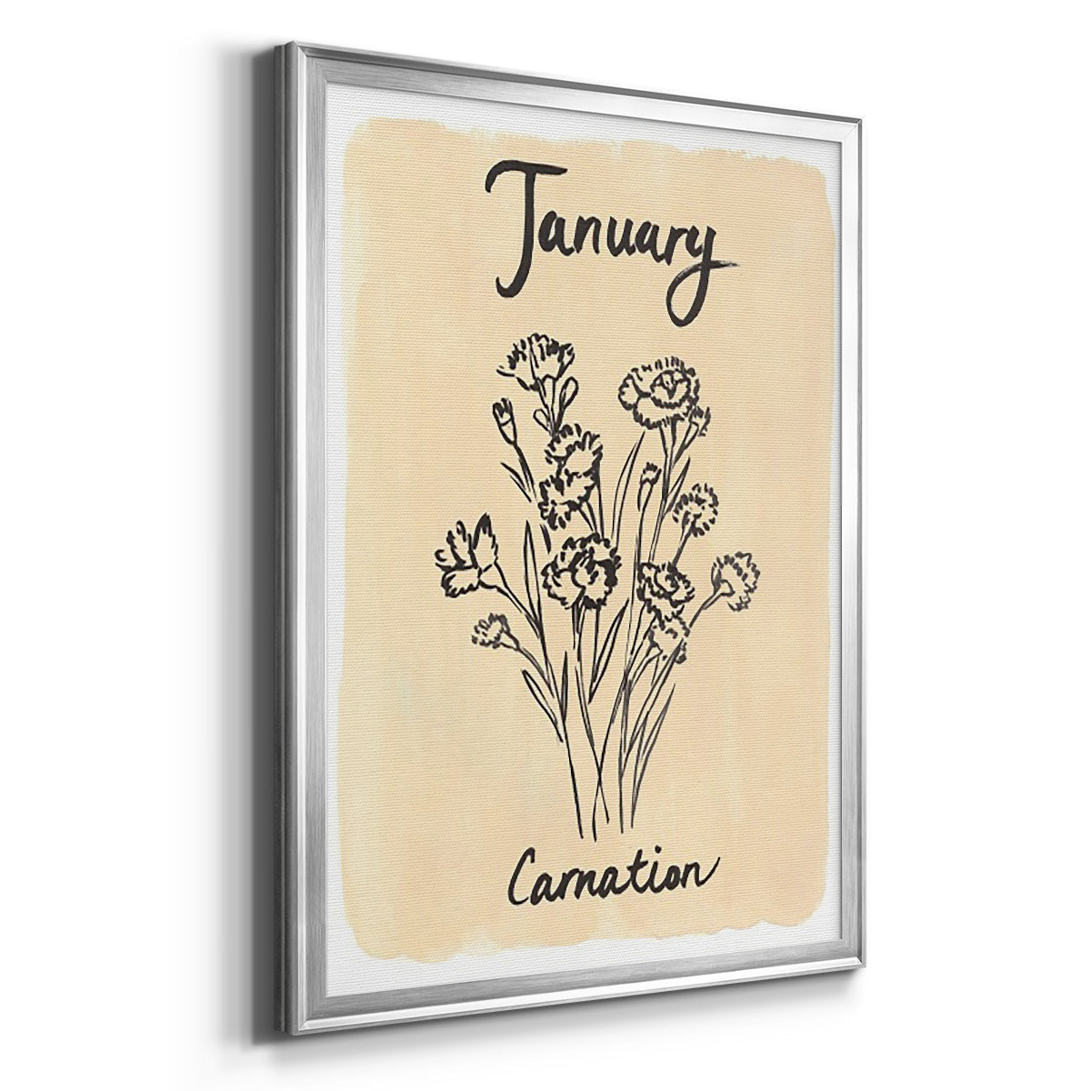 Birth Month I - Modern Framed Canvas Print