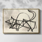 Study of a Cat (Étude de chat), 1946 - Floater Framed Canvas Print