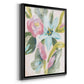 Floral Breeze Fresco  I - Modern Framed Canvas Print