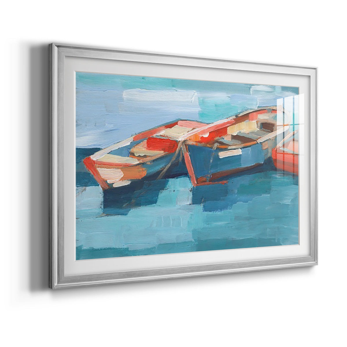 Primary Boats I Premium Framed Print - Ready to Hang