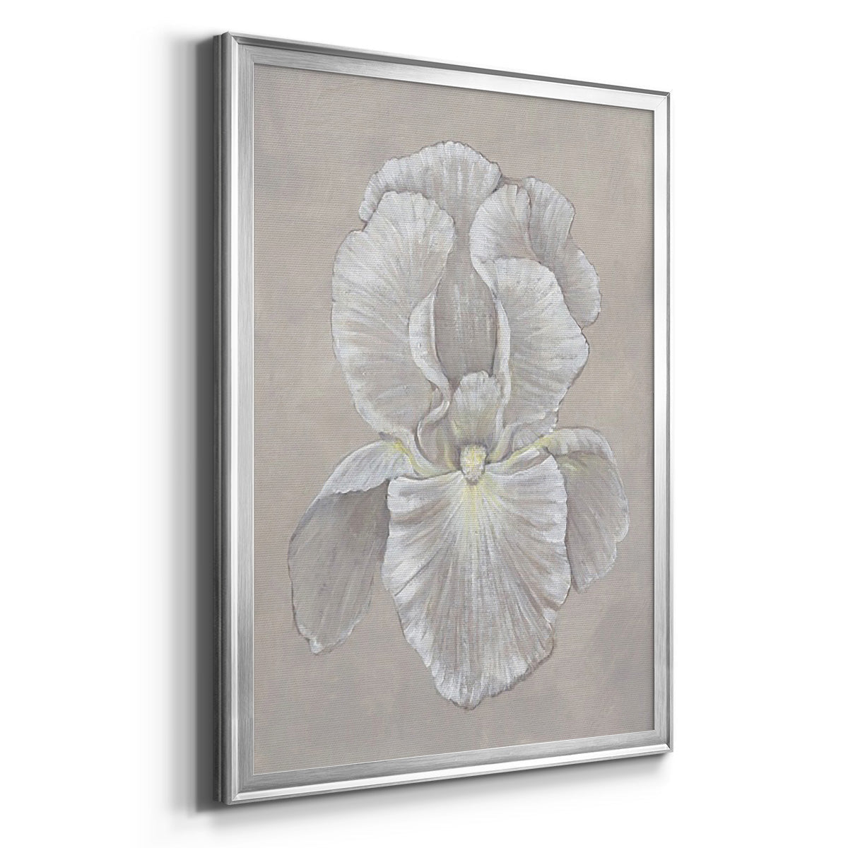 White Iris II - Modern Framed Canvas Print