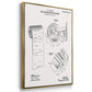 Toilet Paper Patent I - Framed Premium Gallery Wrapped Canvas L Frame 3 Piece Set - Ready to Hang