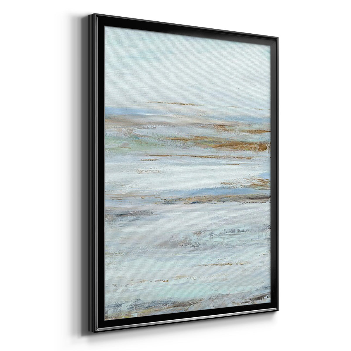 Muted Misty Marsh II - Modern Framed Canvas Print