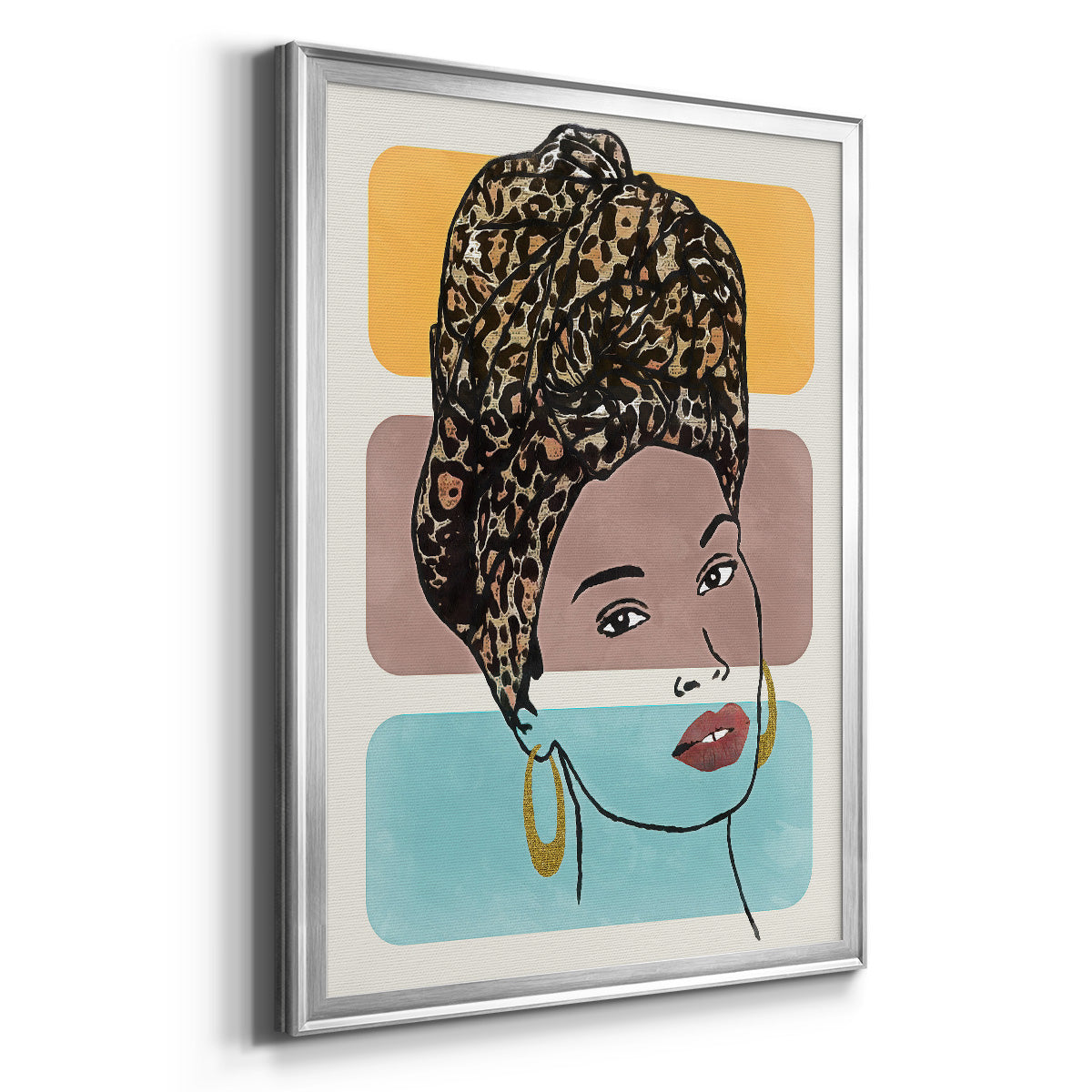 Head Wrap I - Modern Framed Canvas Print