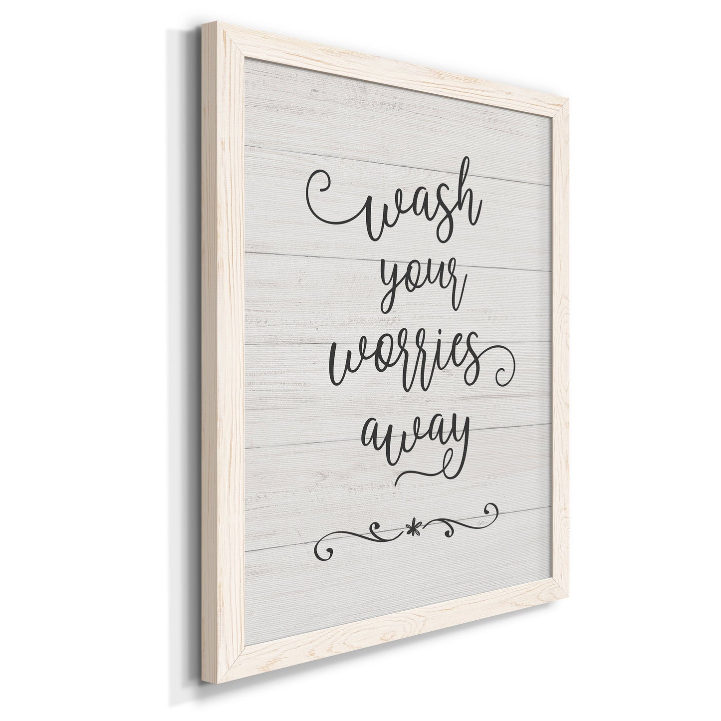 Wash Worries - Barnwood Framed Canvas Print