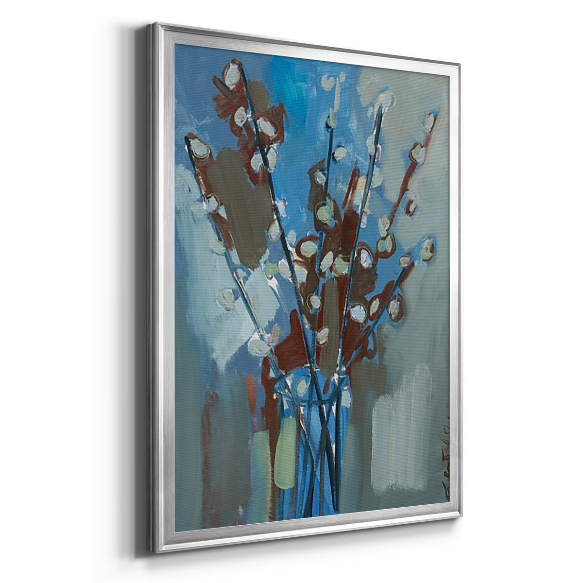 Winter Willow I - Modern Framed Canvas Print