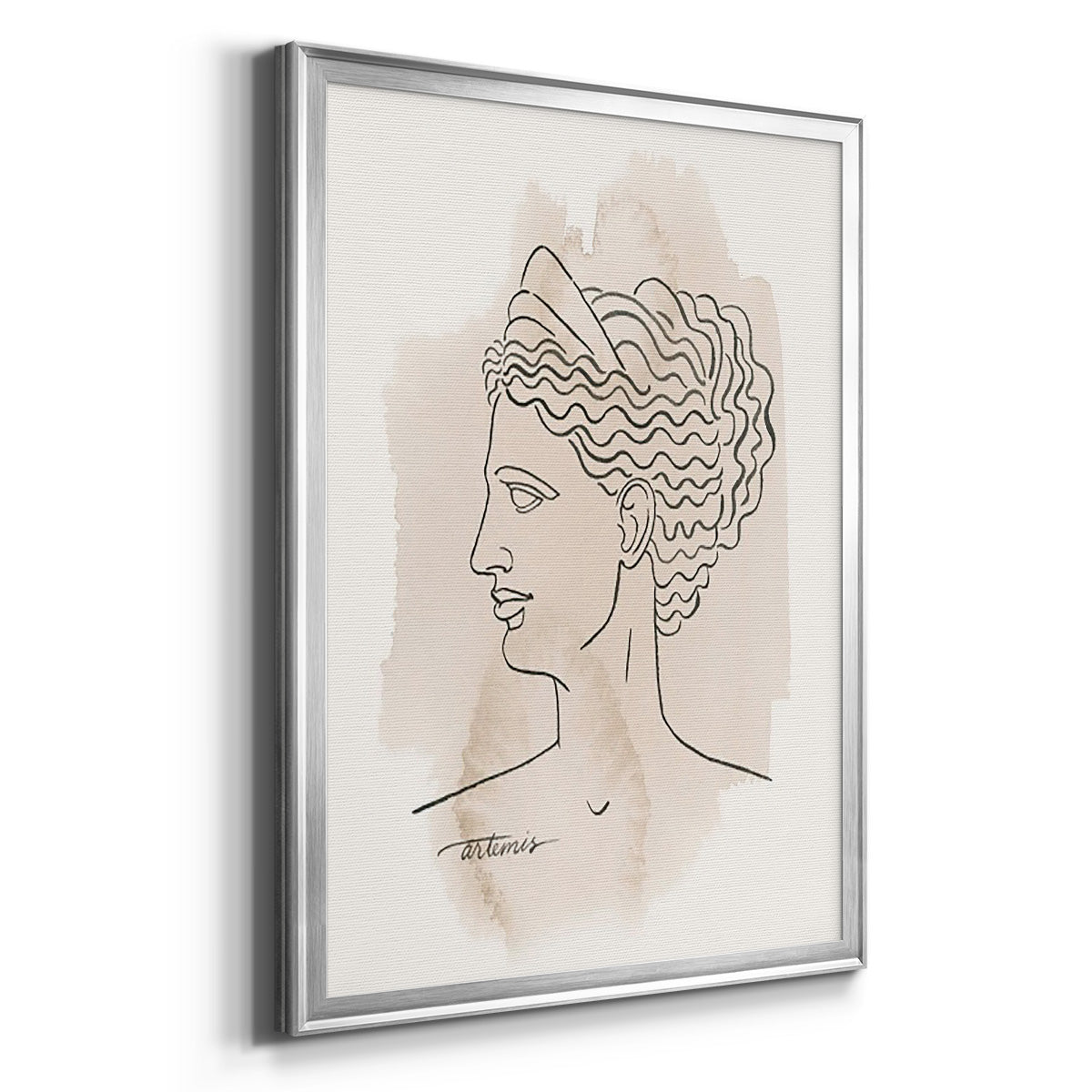 Greek Busts VI - Modern Framed Canvas Print