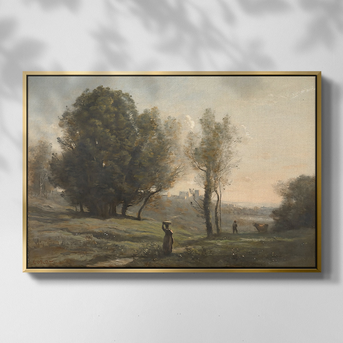 Landscape (Souvenir of les landes), c. 1872 - Floater Framed Canvas Print