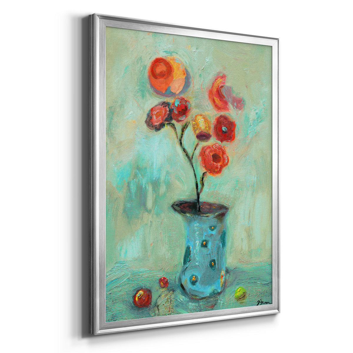 Orange Pop - Modern Framed Canvas Print