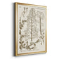 Sepia Botanical Journal V - Modern Framed Canvas Print