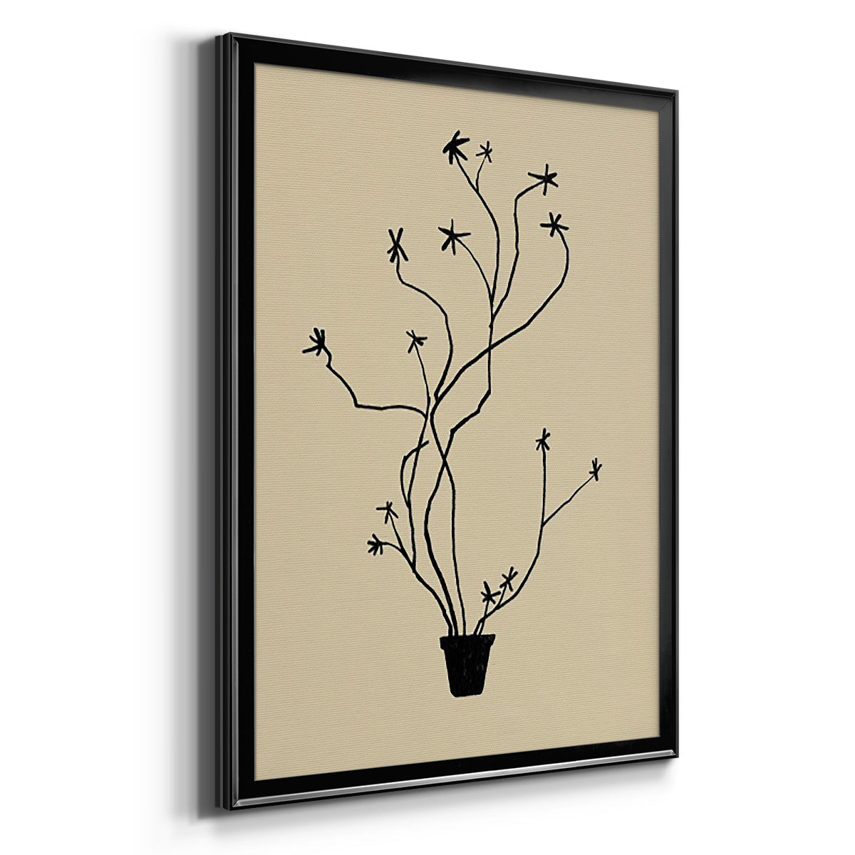 Spring Sprig Vase II - Modern Framed Canvas Print