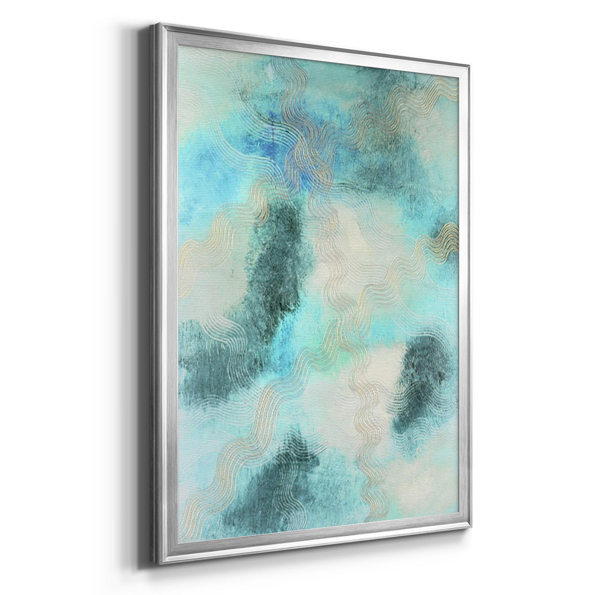 Blue Shift II - Modern Framed Canvas Print