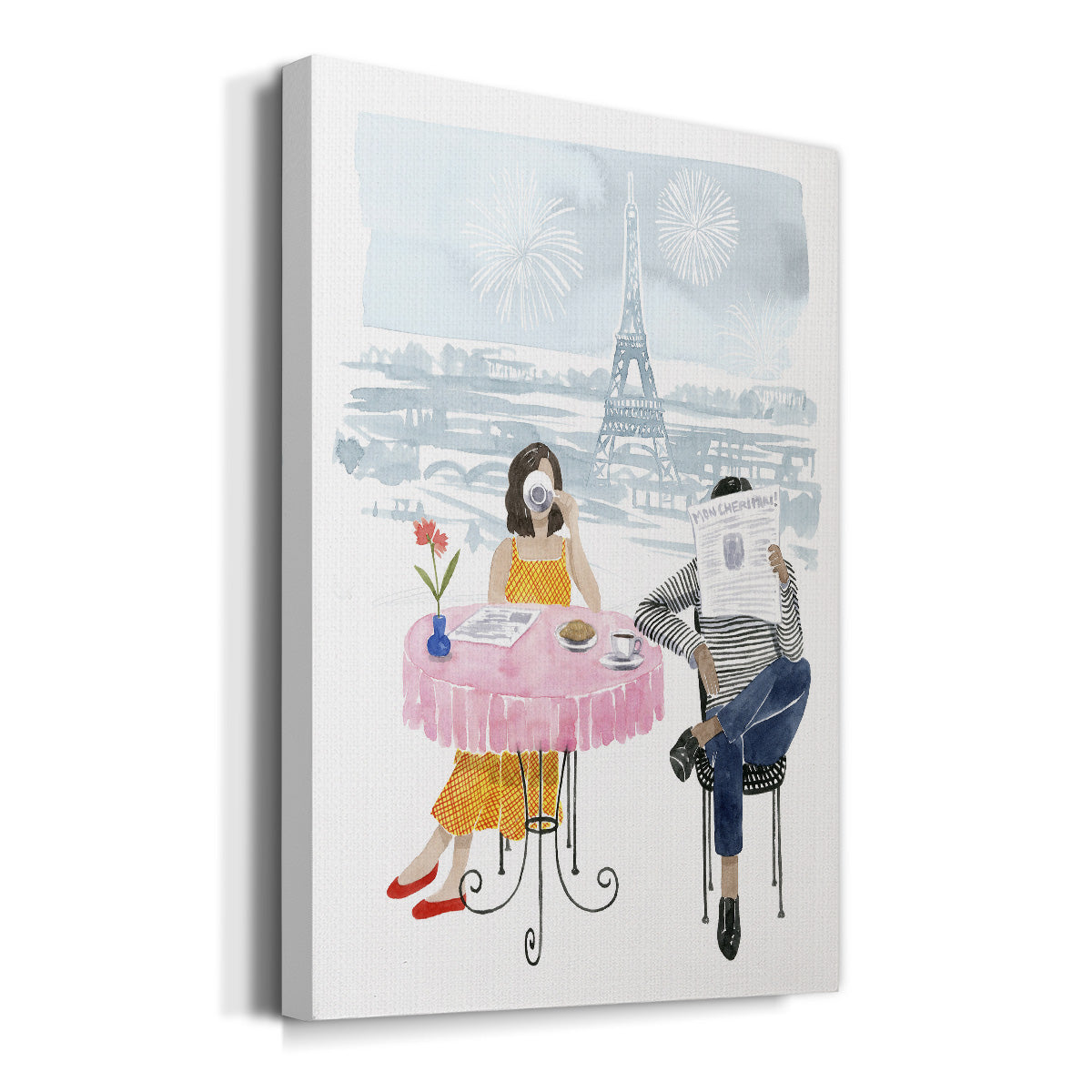 Paris in Love II Premium Gallery Wrapped Canvas - Ready to Hang