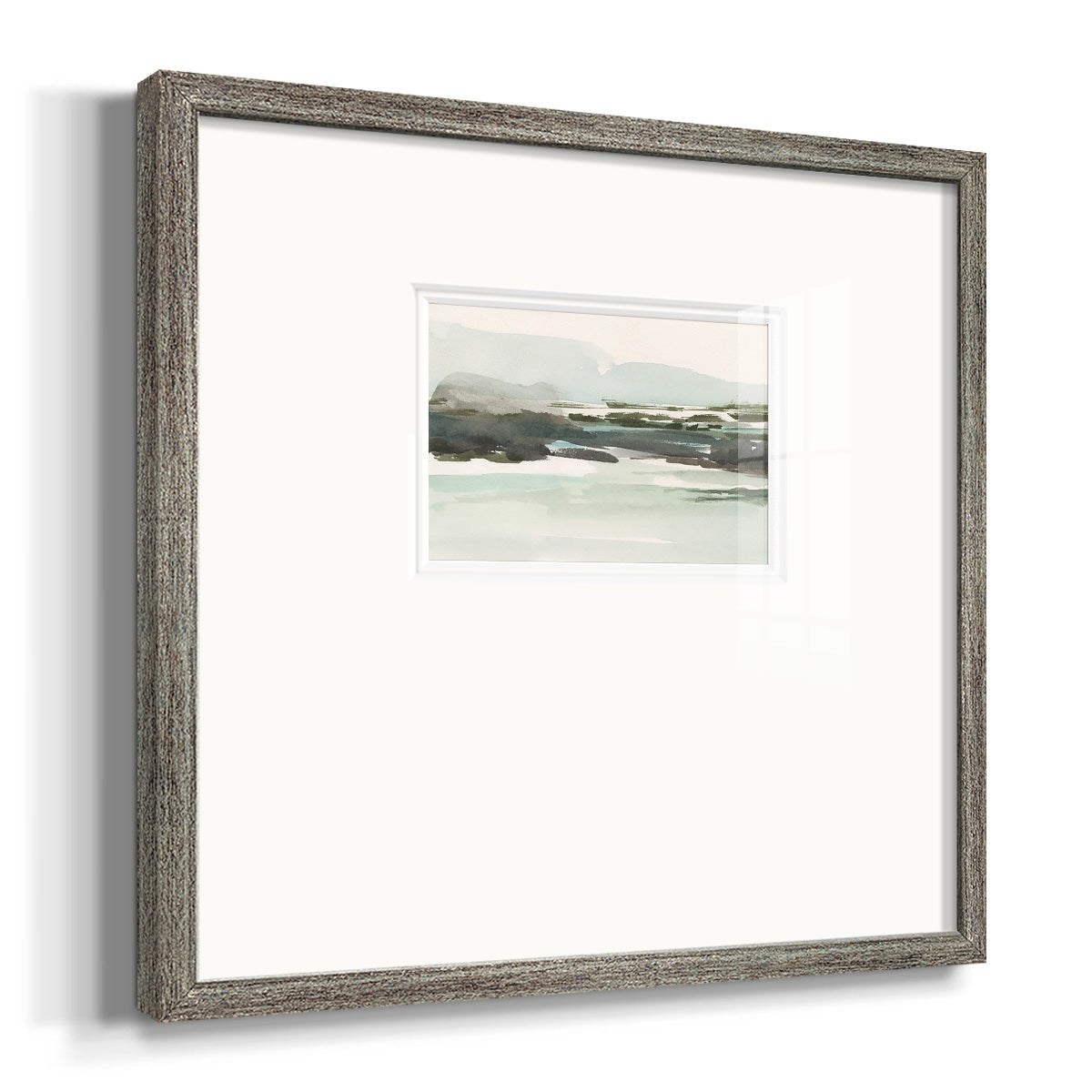 Turquoise Marsh I Premium Framed Print Double Matboard