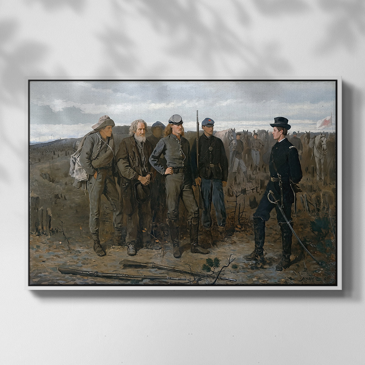 Prisoners from the Front, 1866 - Floater Framed Canvas Print