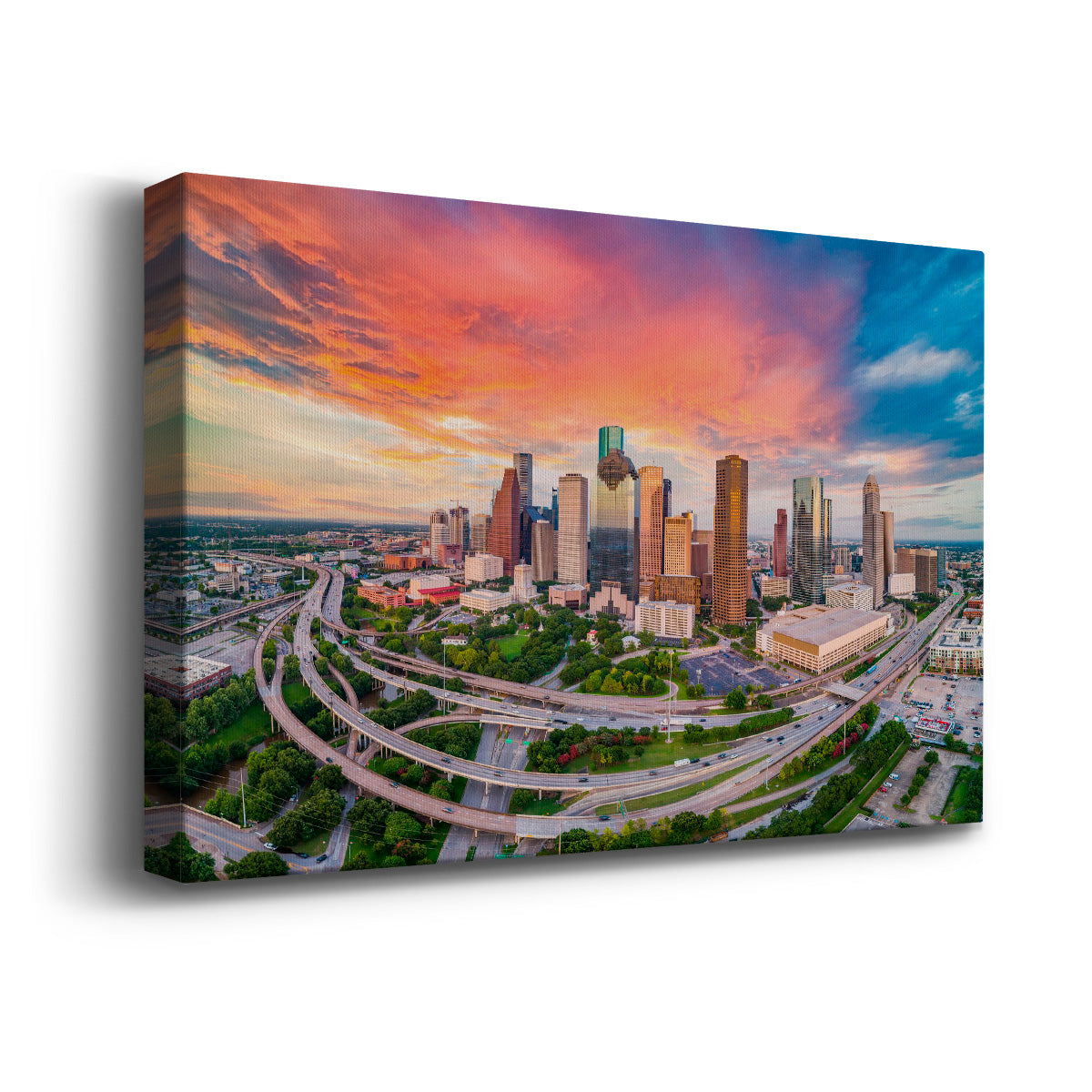Houston, Texas, USA Skyline at Sunset - Canvas Art Print