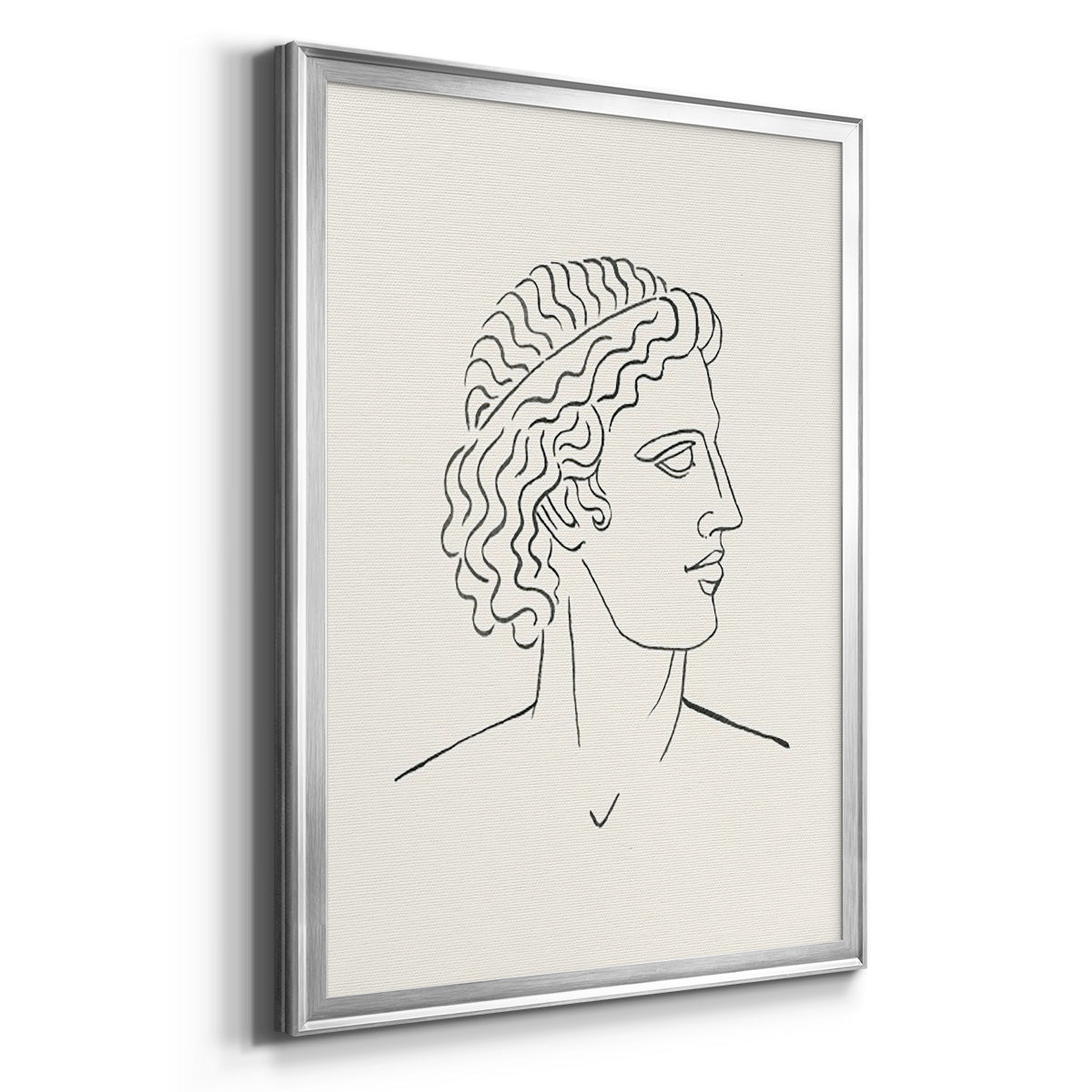 Greek Busts I - Modern Framed Canvas Print