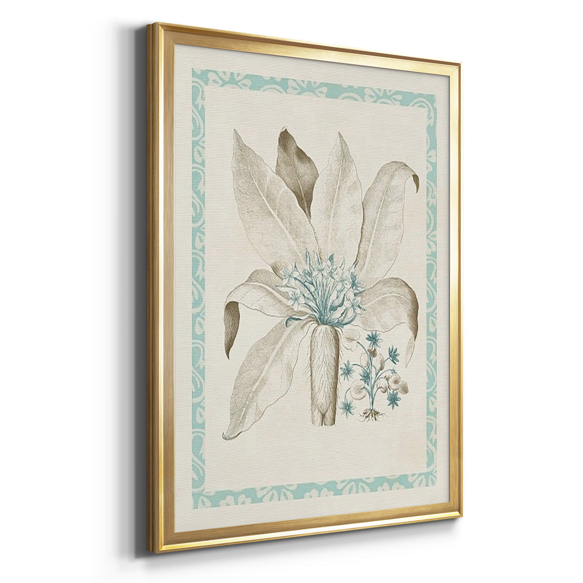 Willow Blue Besler V - Modern Framed Canvas Print