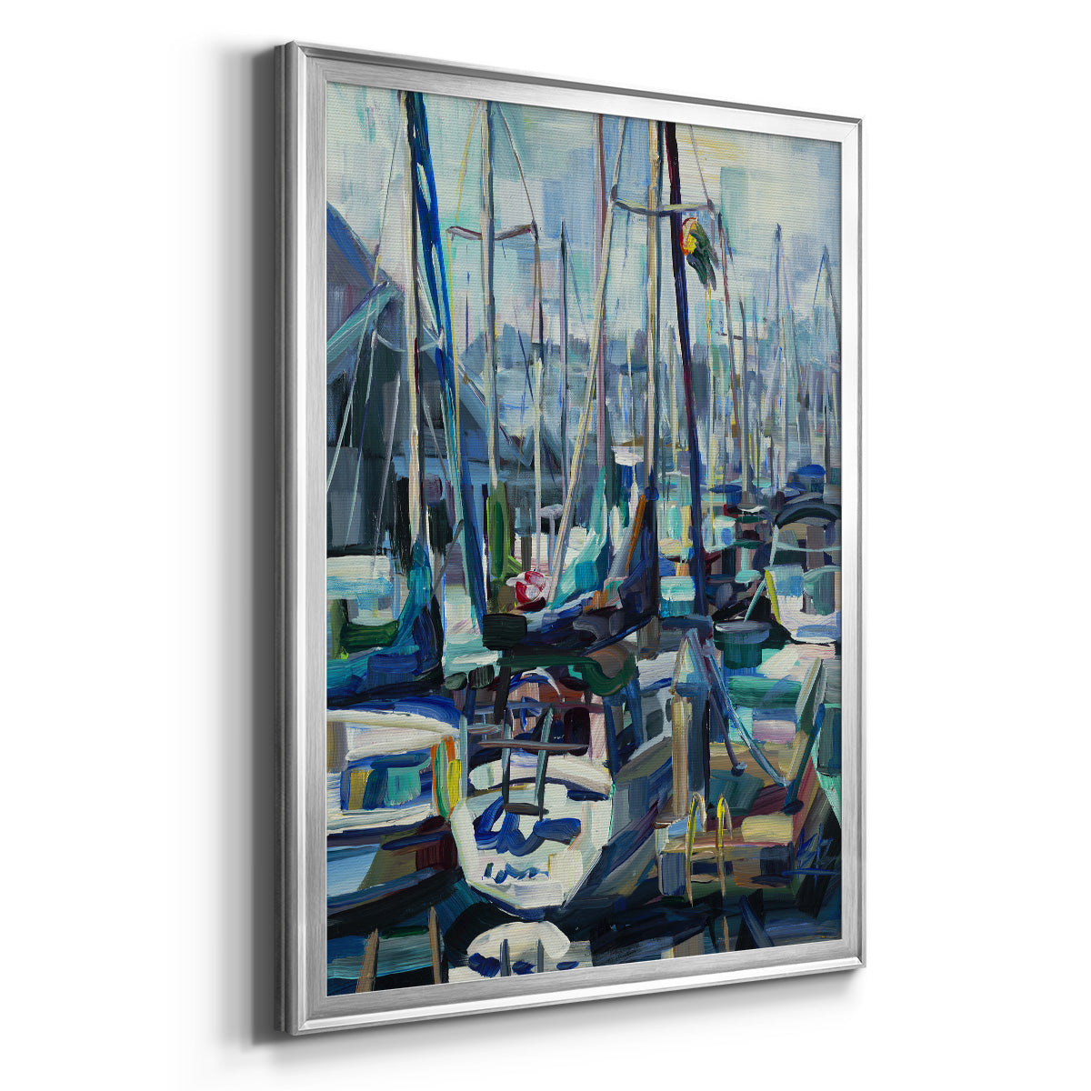 Edmonds Marina - Modern Framed Canvas Print