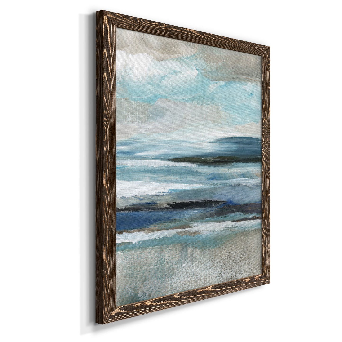 Distant Drama II - Barnwood Framed Canvas Print