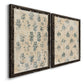 Vintage Blockprint I - Premium Framed Canvas 2 Piece Set - Ready to Hang