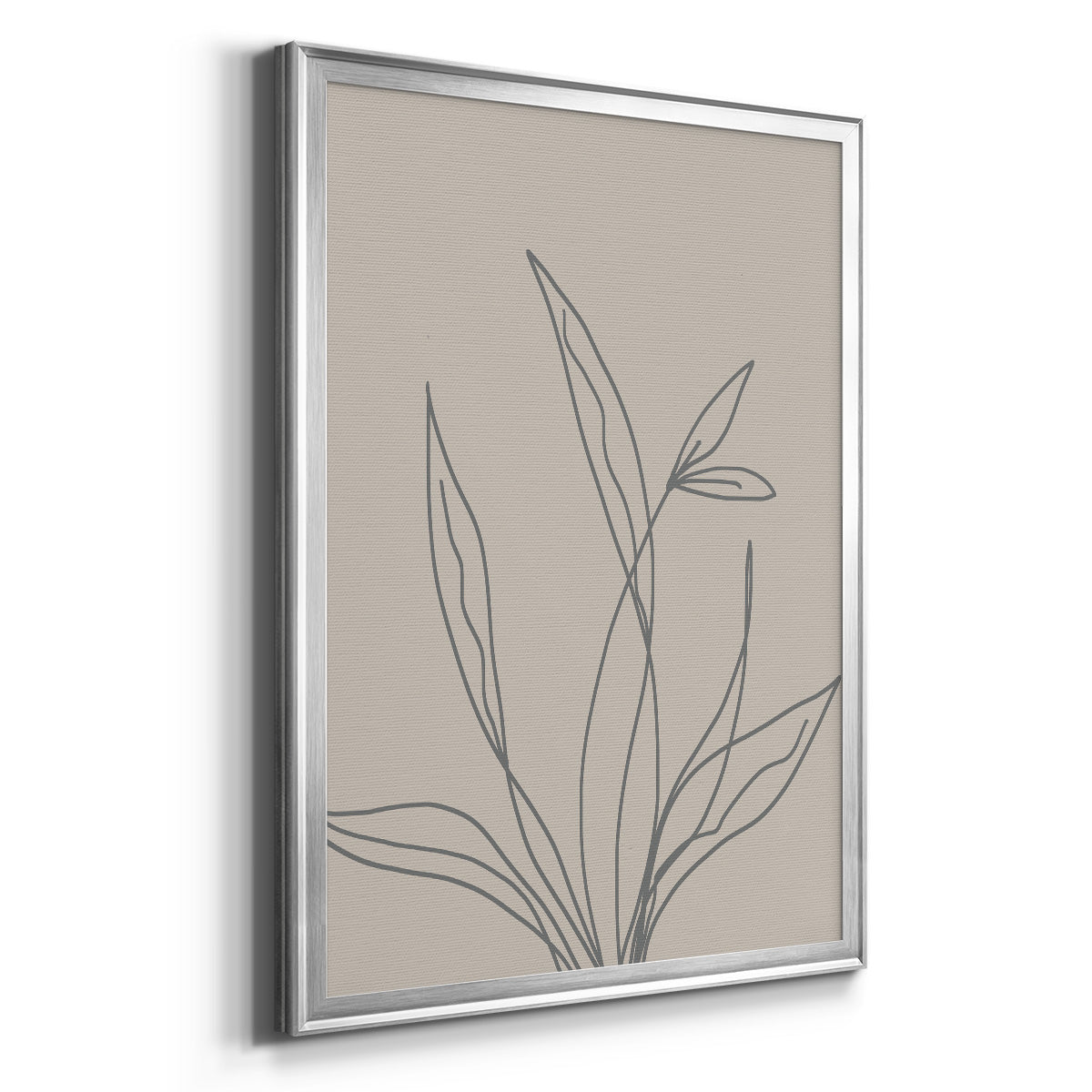 Neutral Lines II - Modern Framed Canvas Print