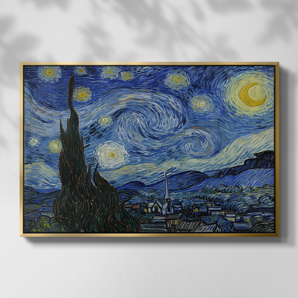 The Starry Night, 1889 - Floater Framed Canvas Print