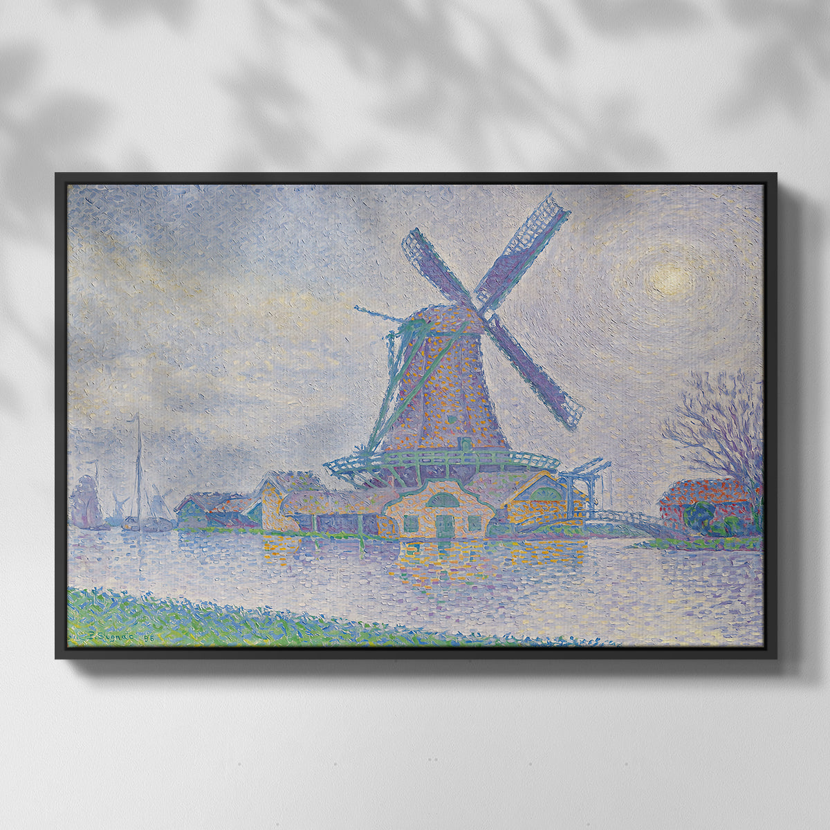 Mill of Edam (Moulin d'Edam), 1896 - Floater Framed Canvas Print