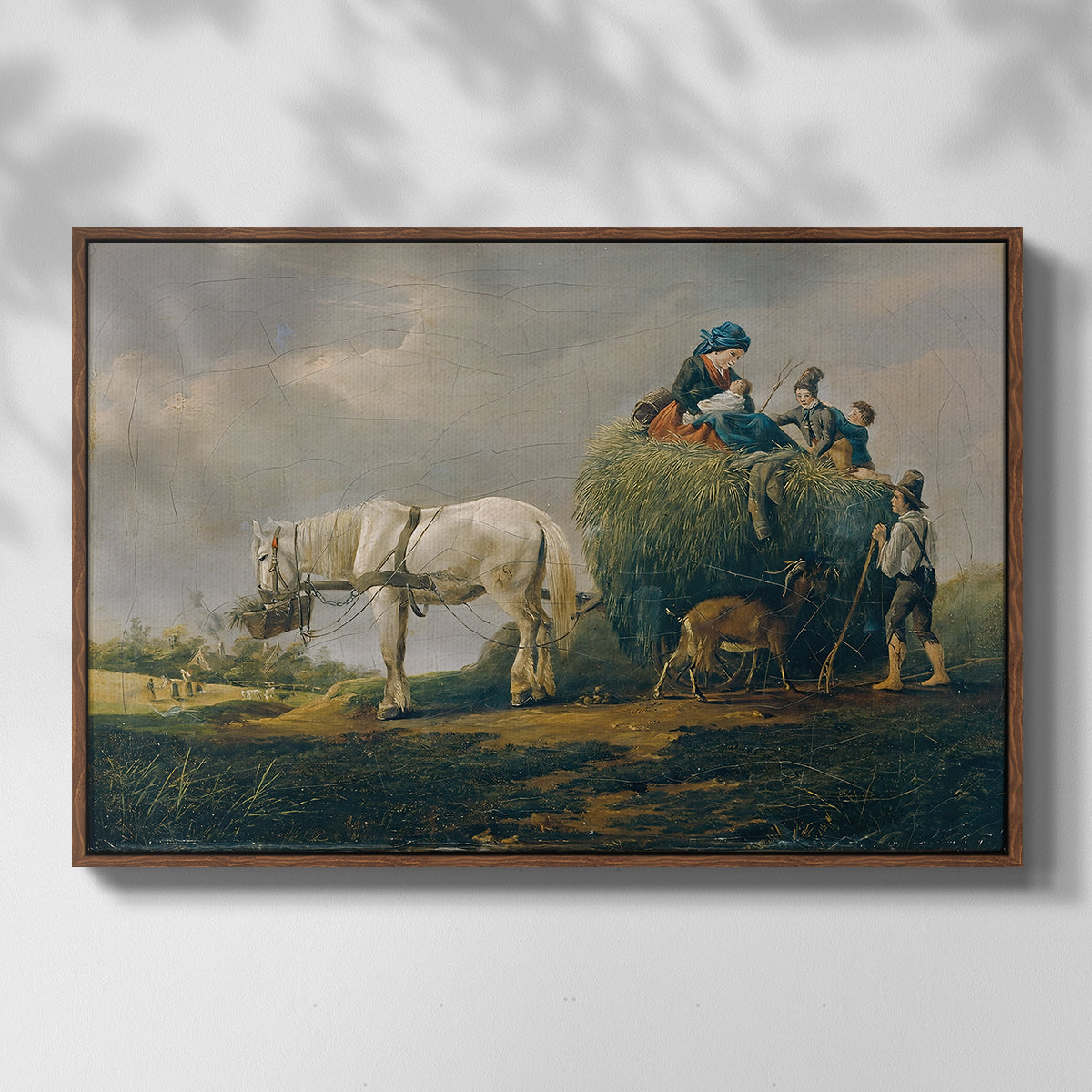 The Hay Wagon (Der Heuwagen), 1824 - Floater Framed Canvas Print