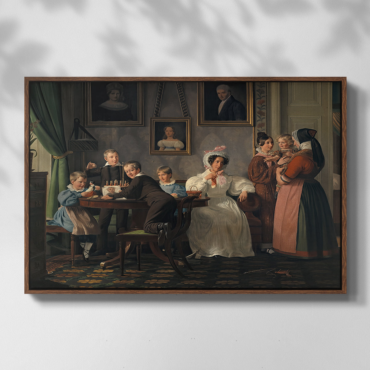 The Waagepetersen Family, 1836 - Floater Framed Canvas Print