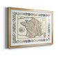 Bordered Map of France - Modern Framed Art Print