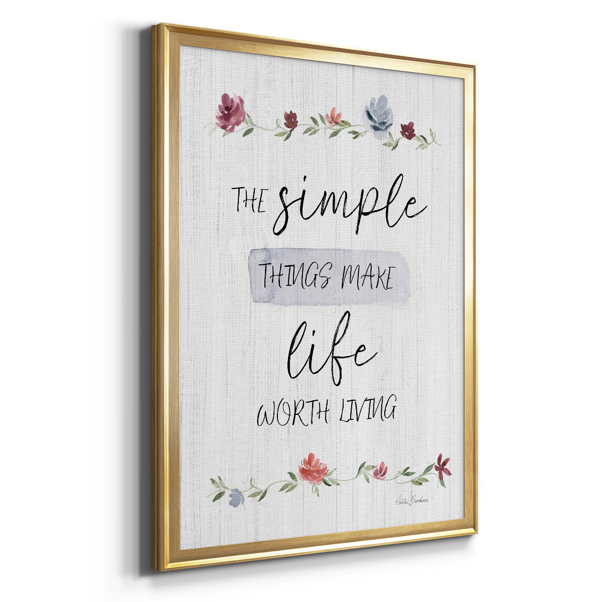 The Simple Things - Modern Framed Canvas Print