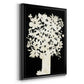 Floral Silhouette - Modern Framed Canvas Print