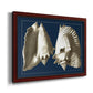 Conch Shells on Navy I Premium Framed Canvas- Ready to Hang