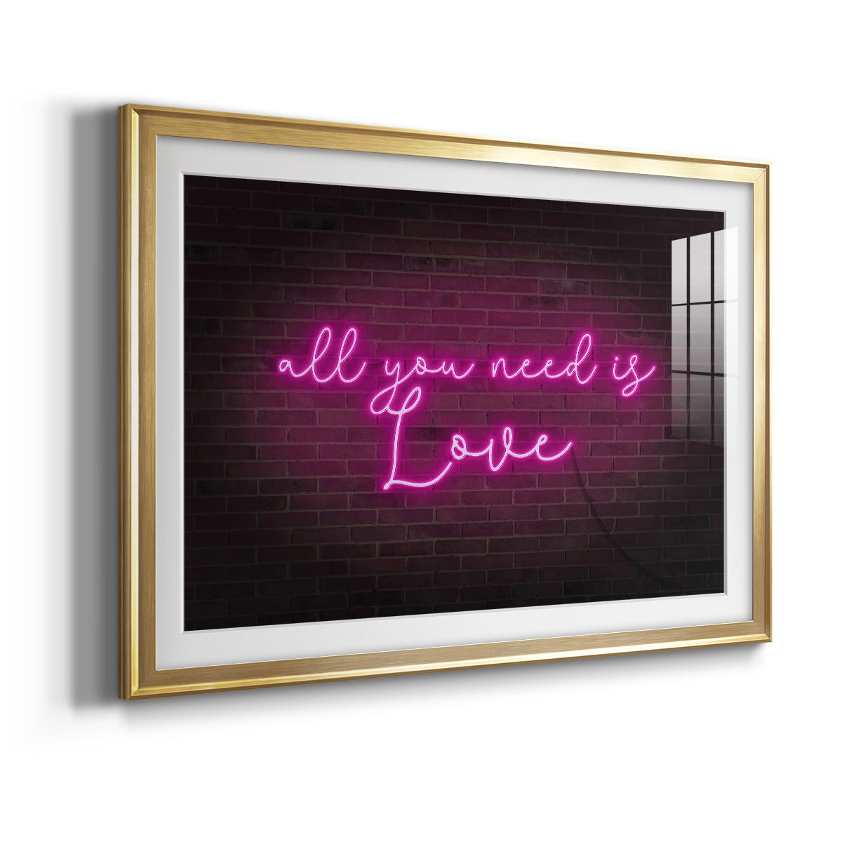 Neon Love I - Modern Framed Art Print