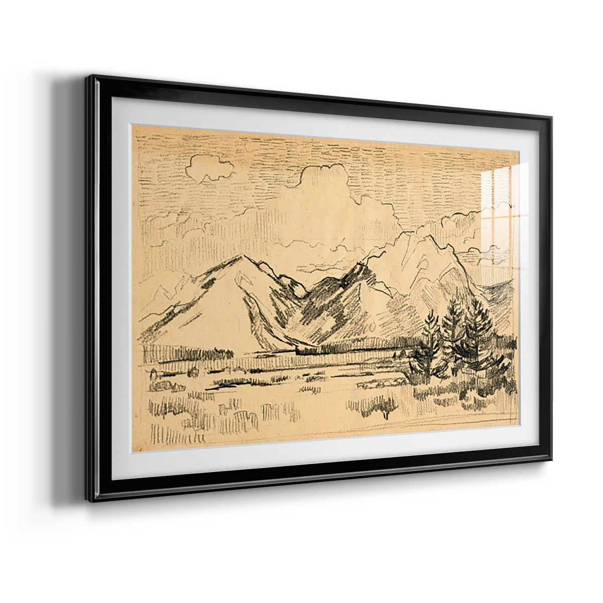 Hatched Horizon II Premium Framed Print - Ready to Hang