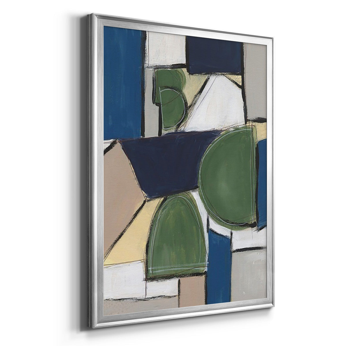 Spatial Mix II - Modern Framed Canvas Print