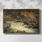 Waterfall in Hallingdal, 1848 - Floater Framed Canvas Print