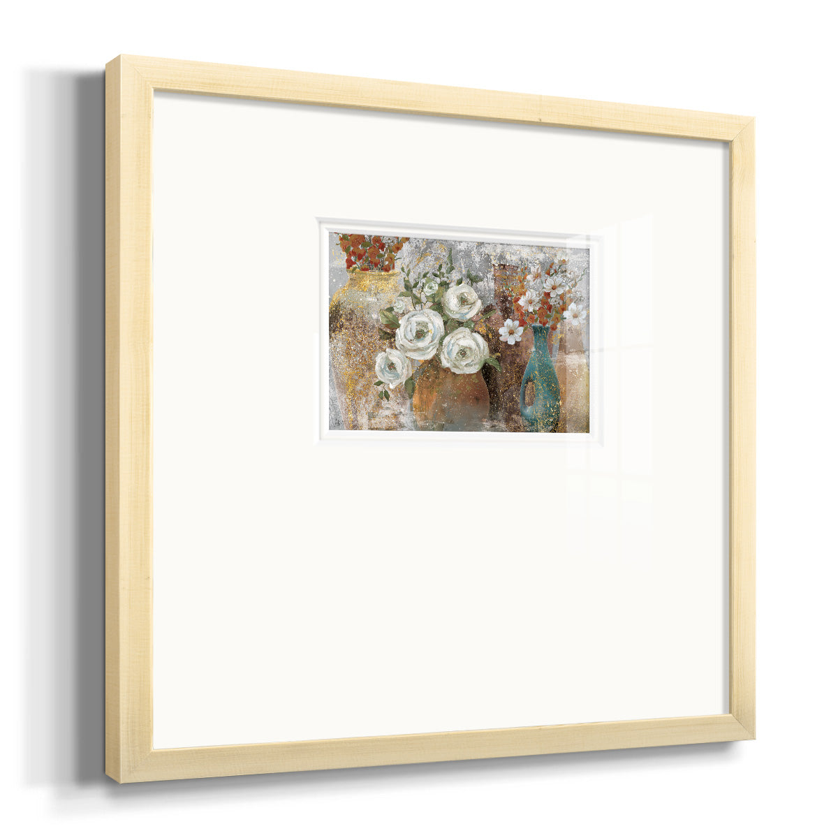 Vessels and Blooms Spice Premium Framed Print Double Matboard