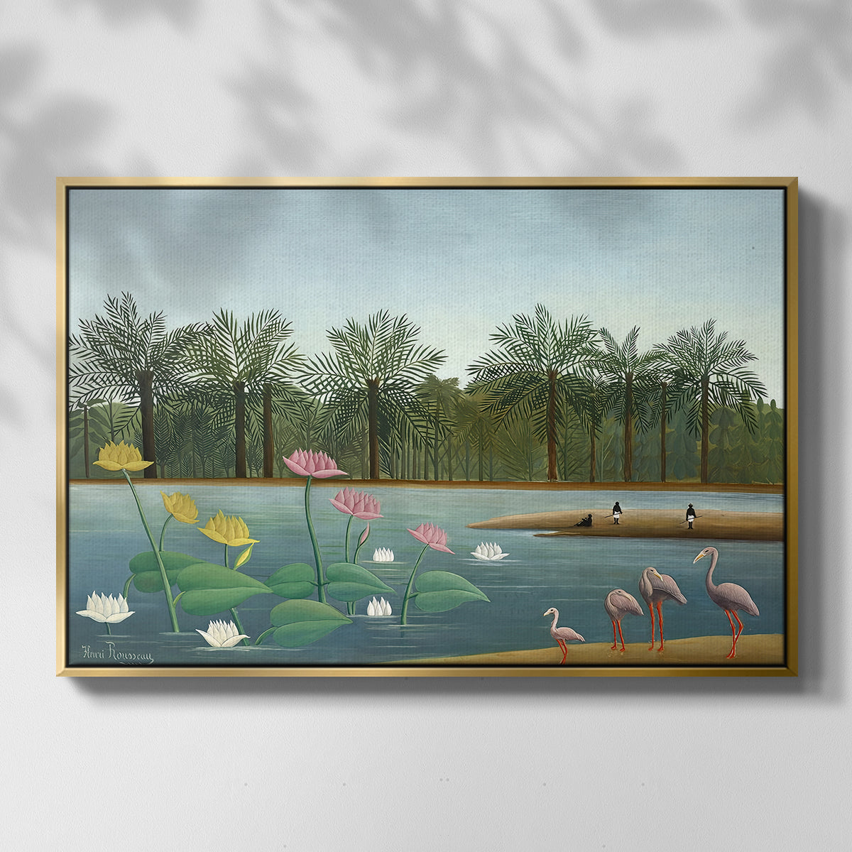 The Flamingoes (Les Flamants), 1907 - Floater Framed Canvas Print