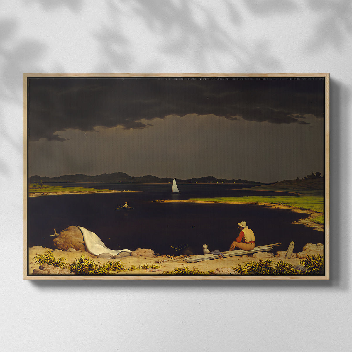 Approaching Thunder Storm, 1859 - Floater Framed Canvas Print