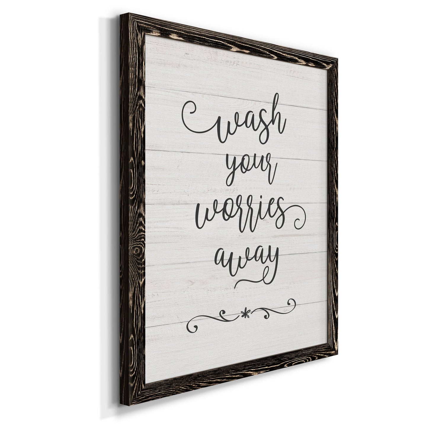 Wash Worries - Premium Canvas Framed in Barnwood - Ready to Hang