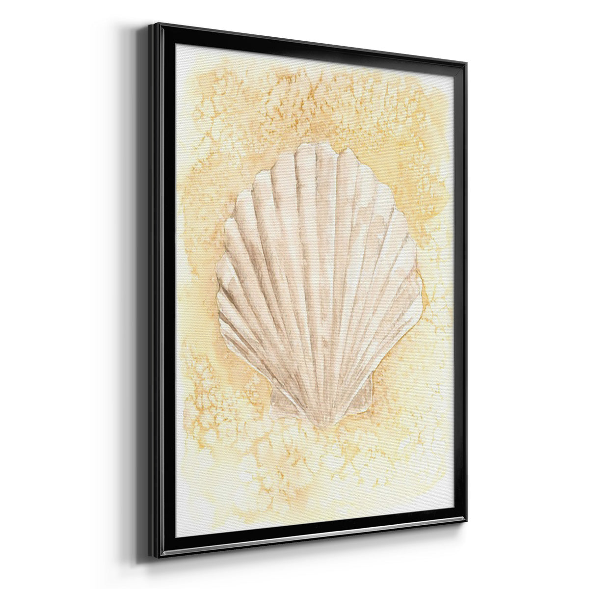 Salty Seashell II - Modern Framed Canvas Print
