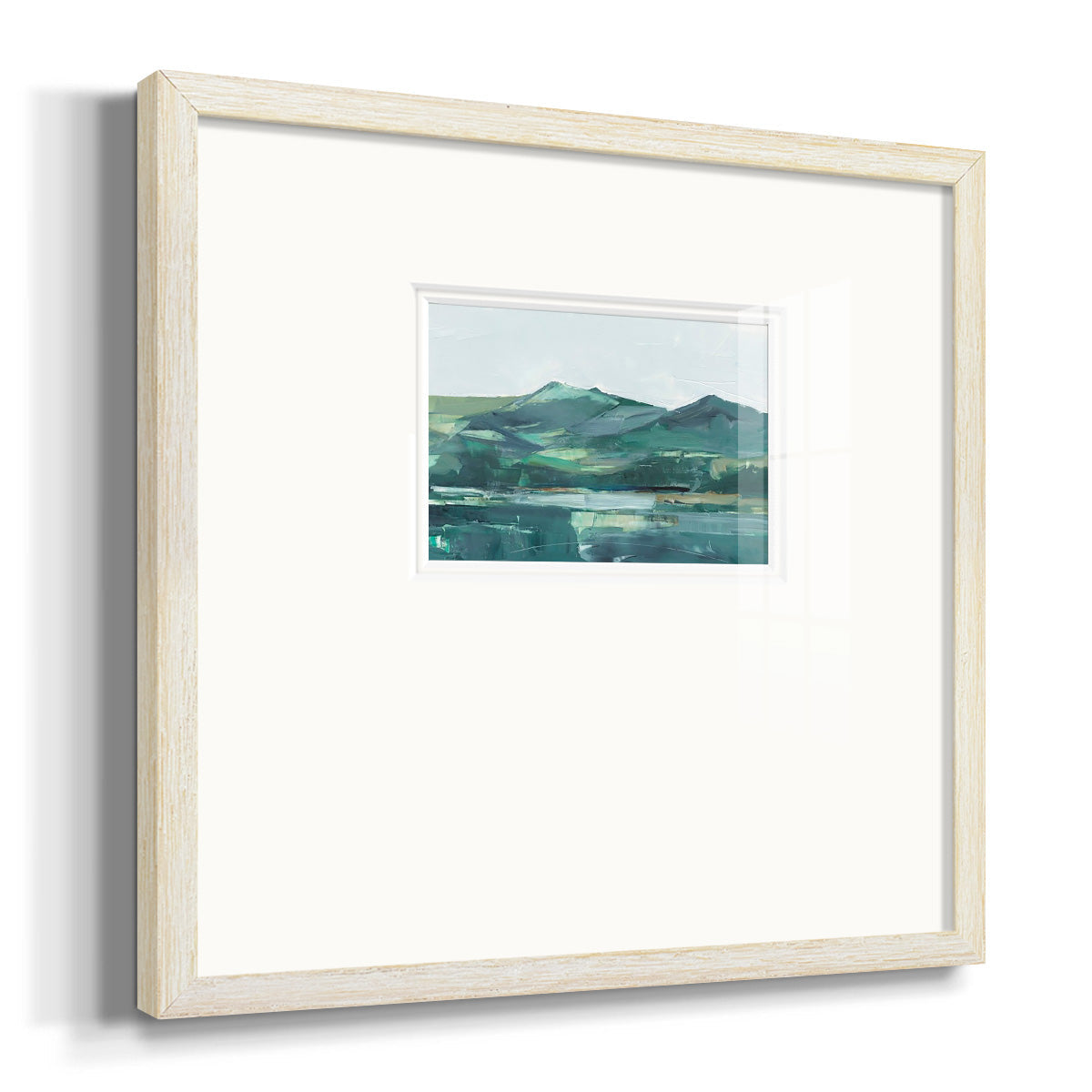 Green Grey Mountains II Premium Framed Print Double Matboard