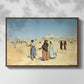 View from the Desert of Cairo with Citadel and Mamluk Tombs in the Background, c. 1889-1890 - Floater Framed Canvas Print